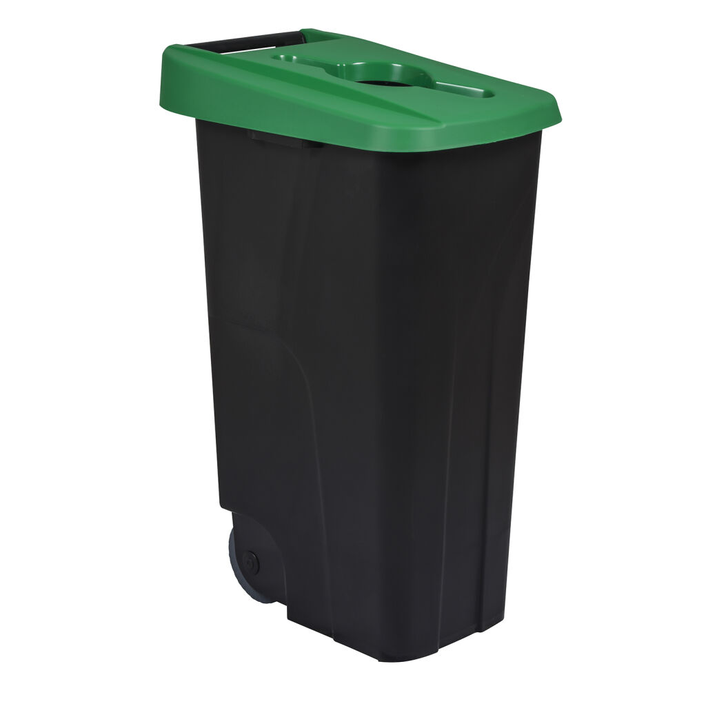 Waste bin plastic waste bin Hinged lid with insertion opening 
