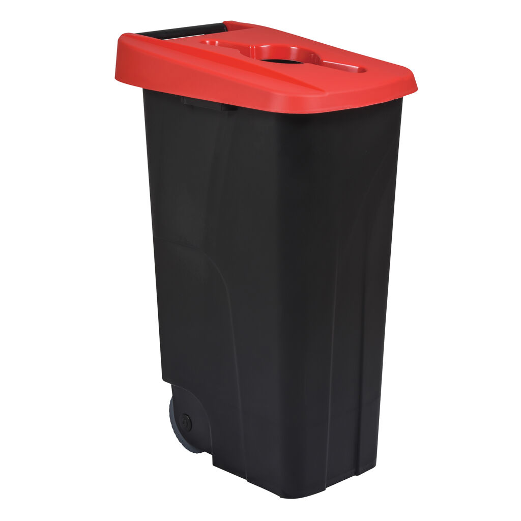 Waste bin plastic waste bin Hinged lid with insertion opening 
