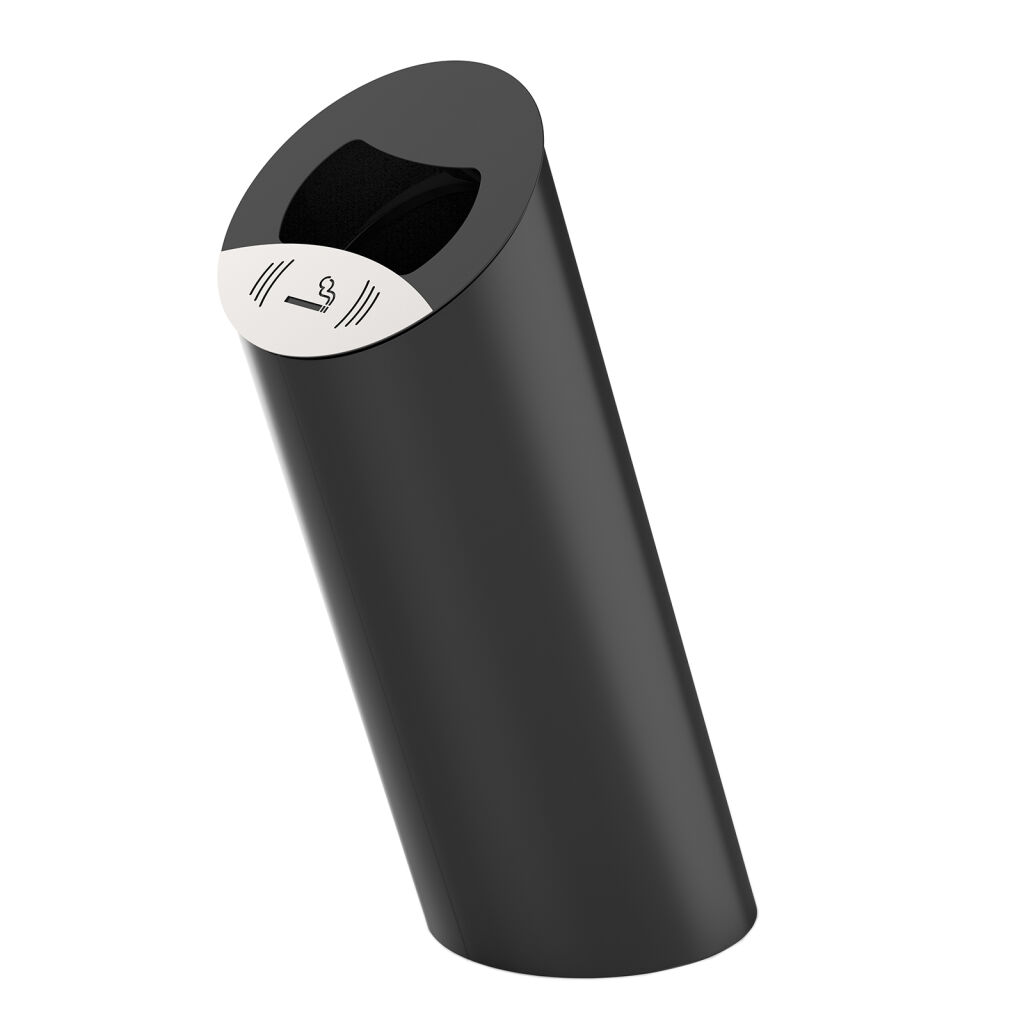 Poubelle extérieure autoportante acier en polyester couvercle à charnière fente d'introduction