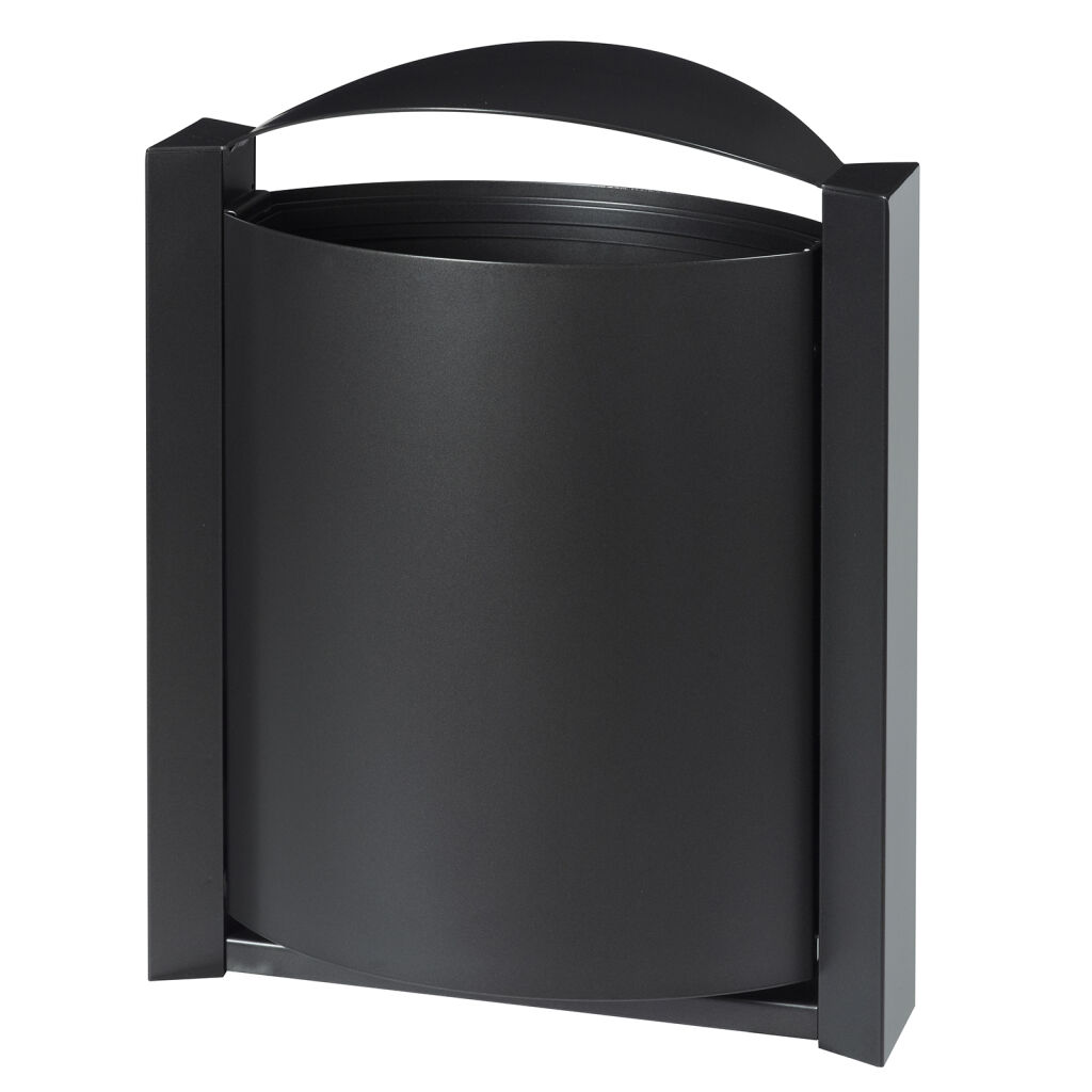 Outdoor waste bin with wall mount steel waste pin with wall fixing