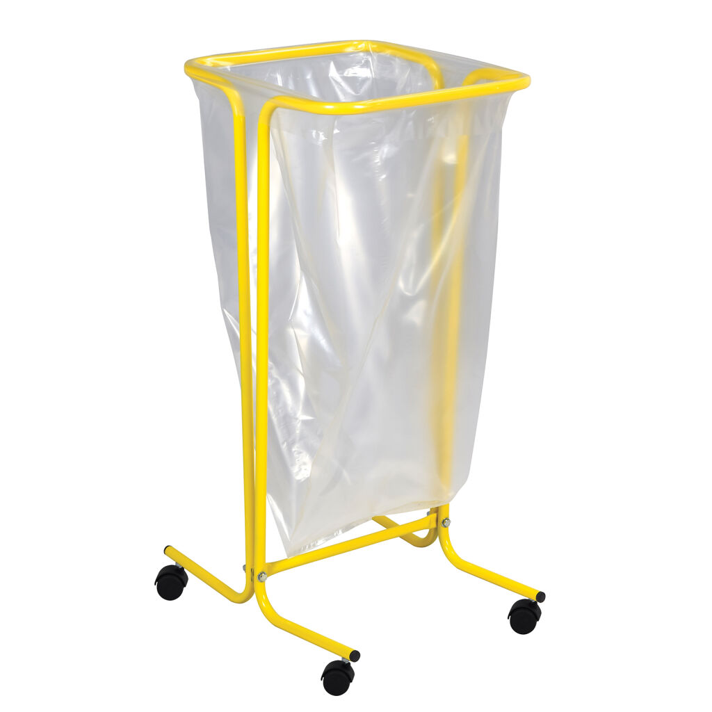 Waste sackholder waste bag holder on wheels