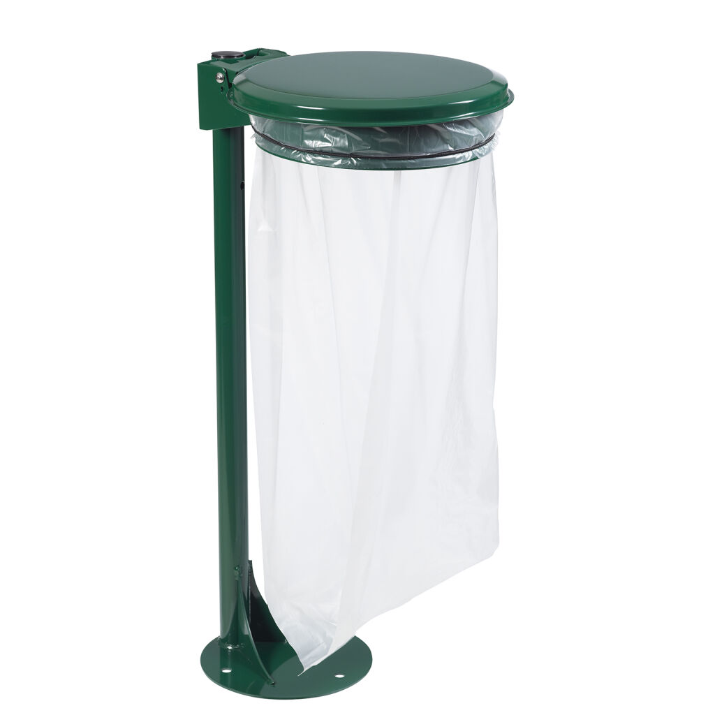 Support sac poubelle collecteur de déchets avec couvercle
