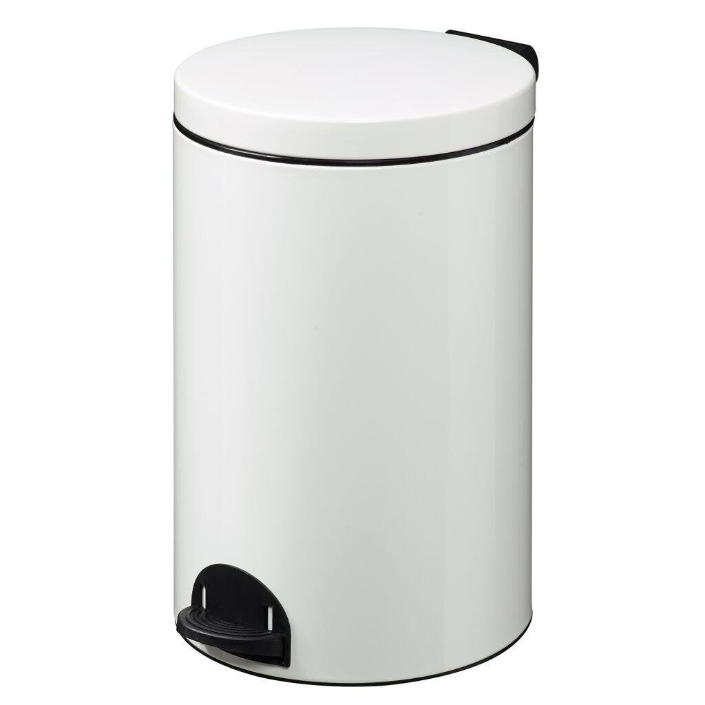 Poubelle de bureau et intérieur acier en polyester avec couvercle à pédale châssis