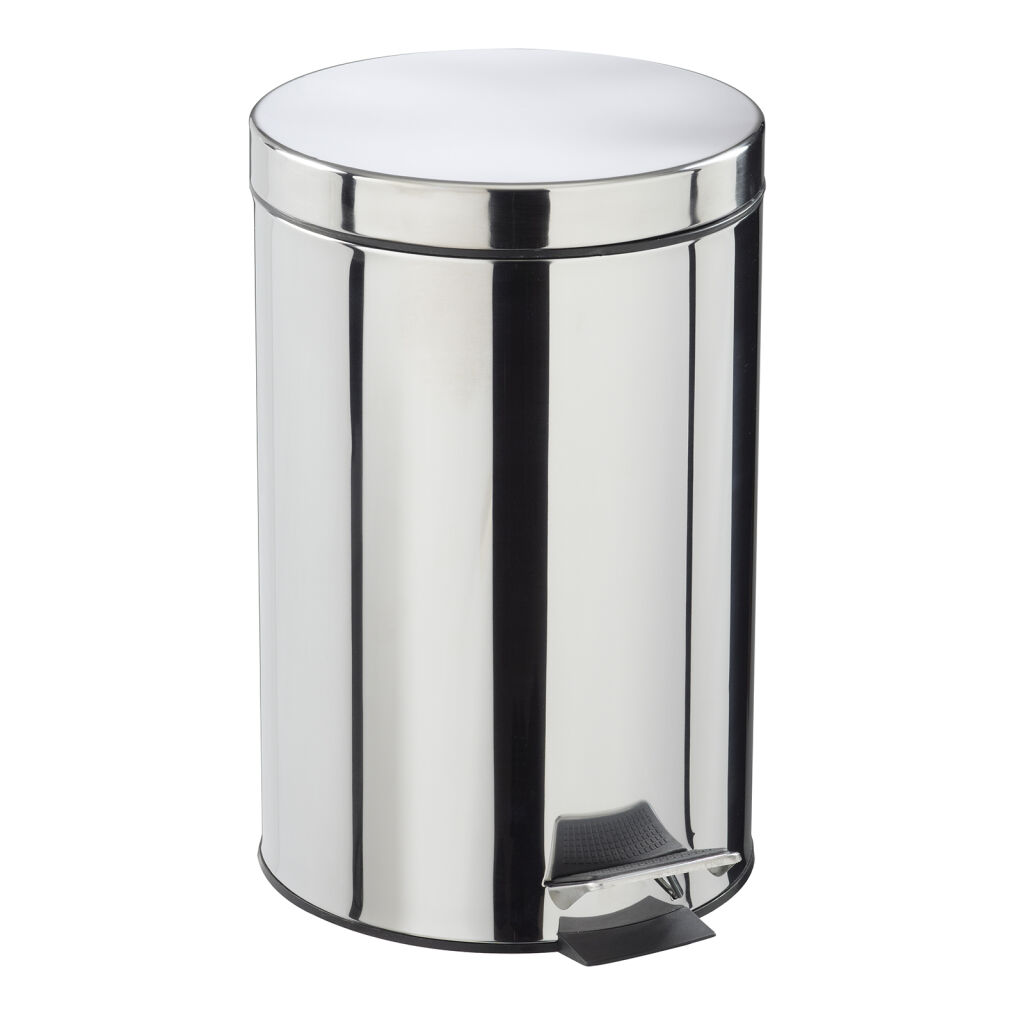 Waste bin metal waste bin with lid to pedal frame