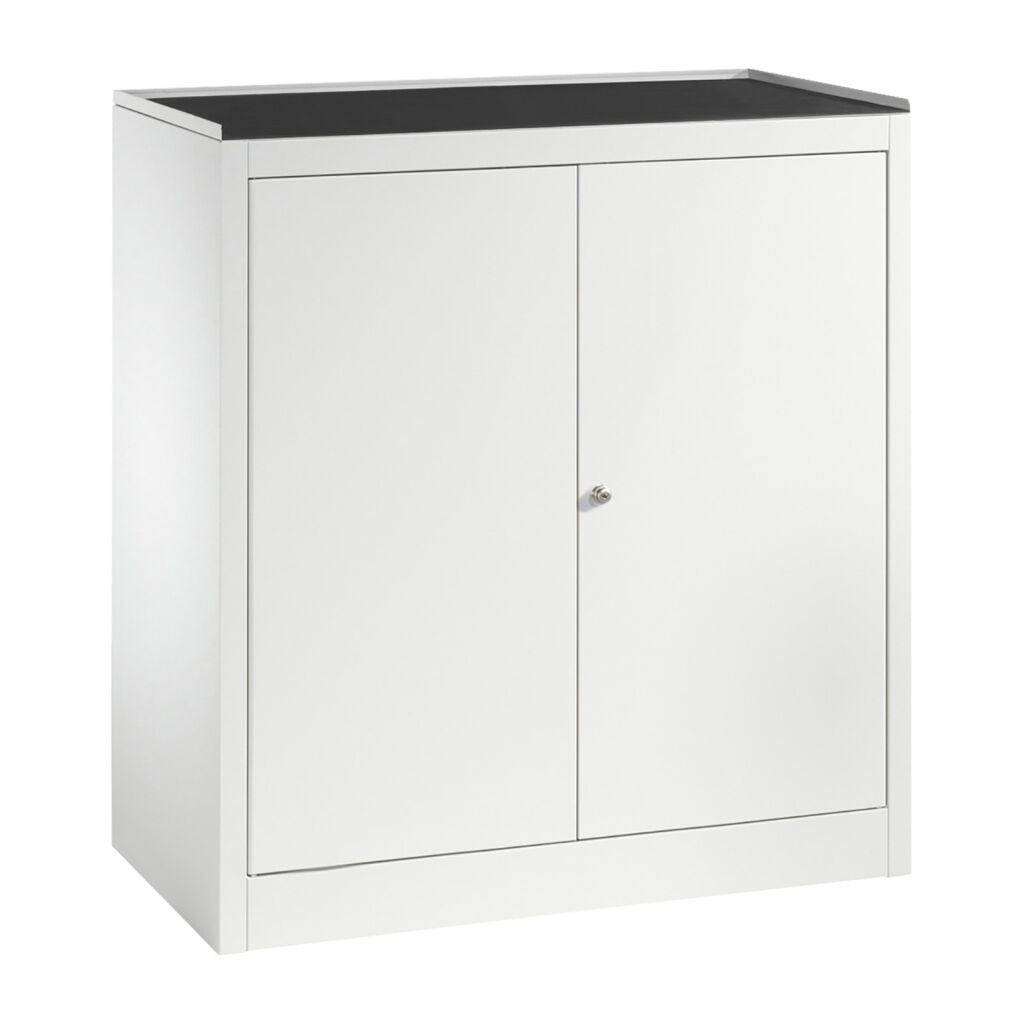 Workbenches with 2 hinged doors, 2 floors and 1 drawer