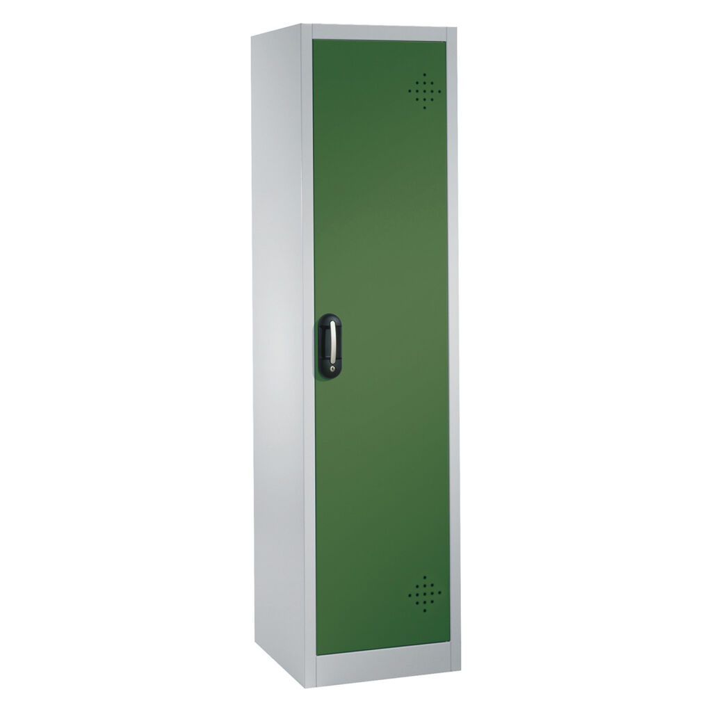 Armoire de sûreté avec 1 porte coulissante avec perforation d’aération et 4 bacs de rétention