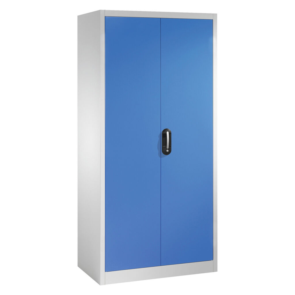 Armoire d'équipement avec 2 portes tournantes, 6 étages et 6 tiroirs