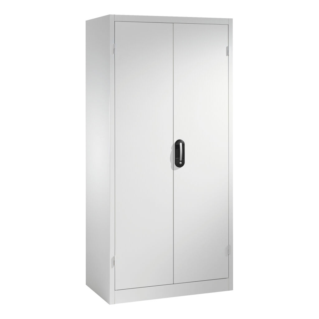 Armoire d'équipement avec 2 portes tournantes, 3 étages et 3 tiroirs