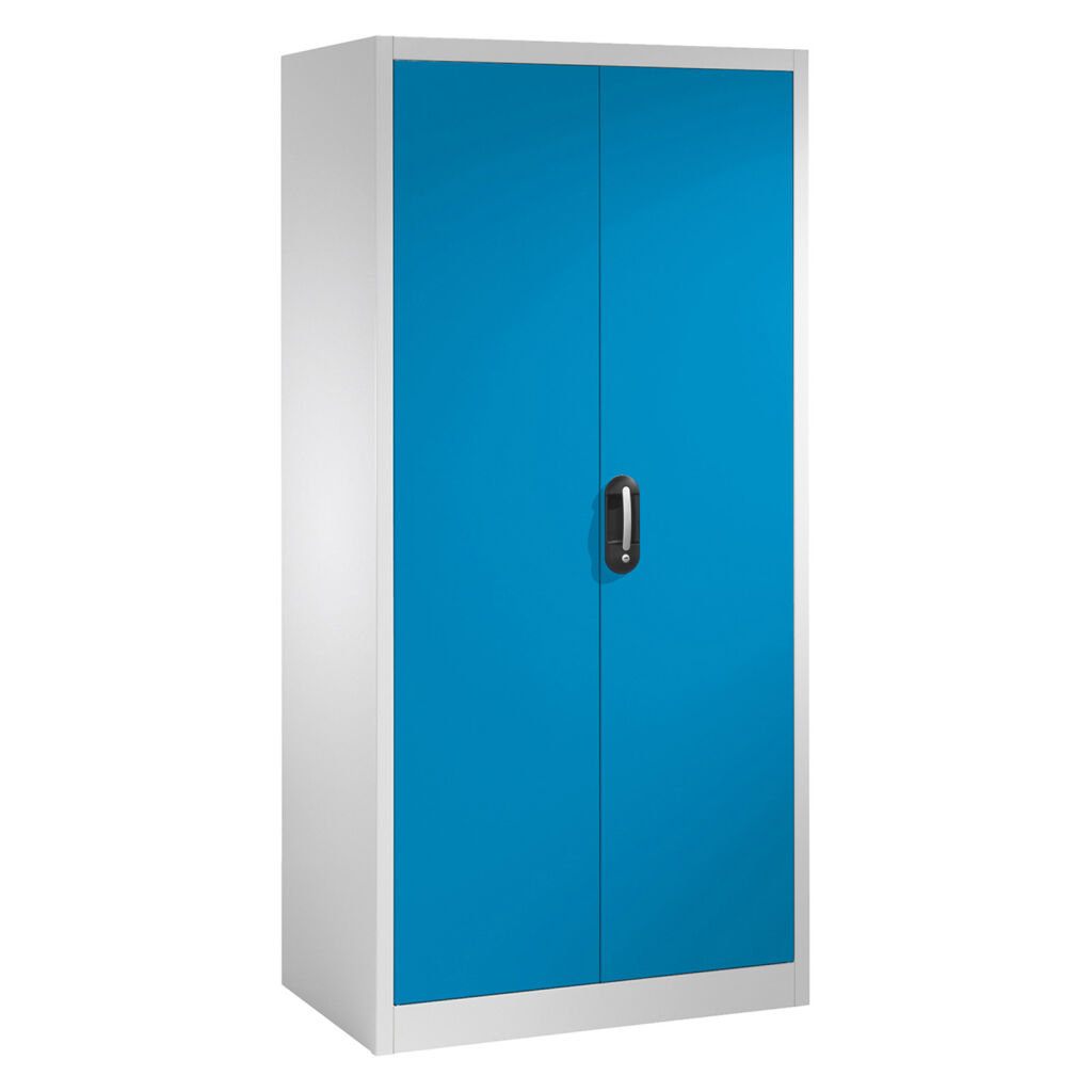 Material cabinet with 2 hinged doors and 4 floors