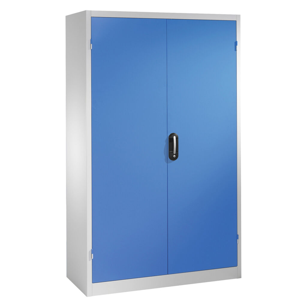 Armoire d'équipement avec 2 portes tournantes, 3 étages et 3 tiroirs