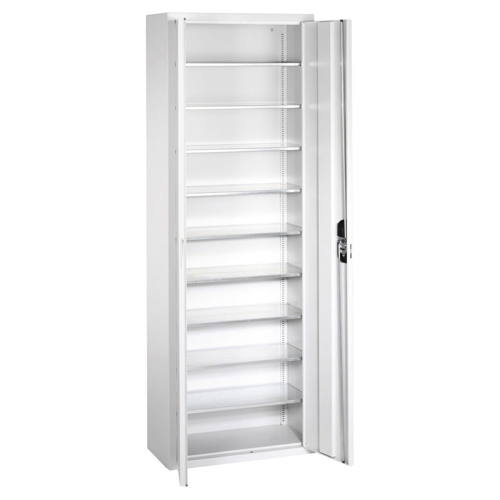 Boxes cabinet with 2 hinged doors and 9 floors