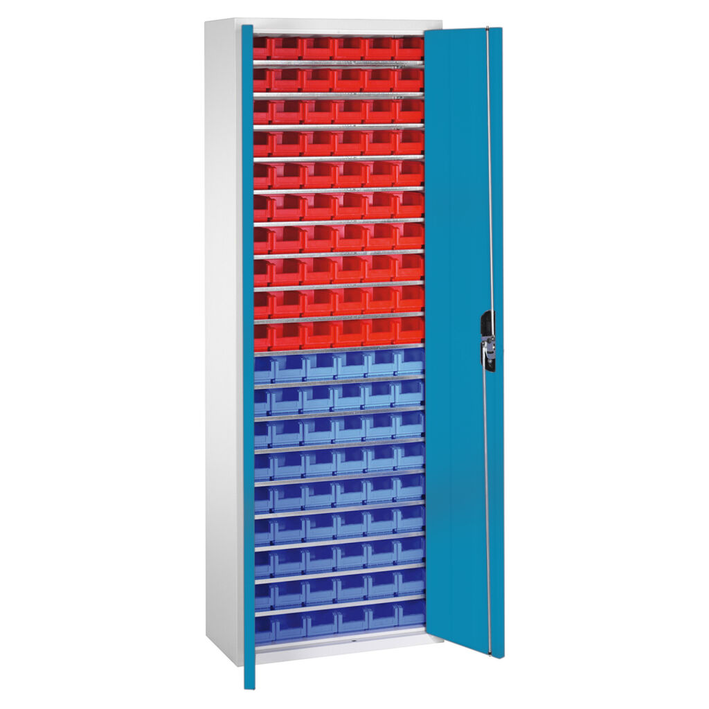 Boîtes armoire avec 2 portes tournantes et 114 bac a bec