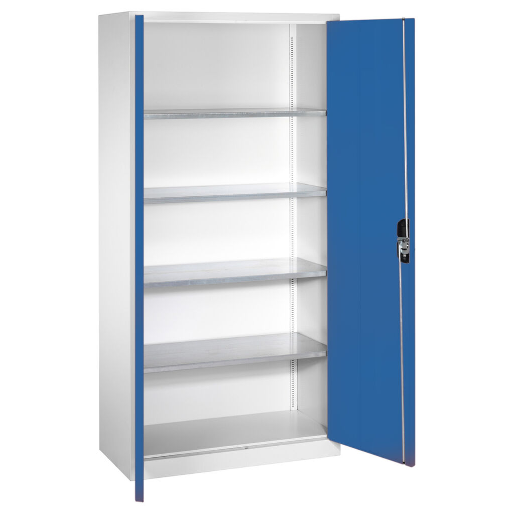 Boxes cabinet with 2 hinged doors and 4 floors