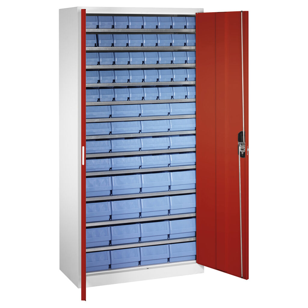 Cabinet Boxes Cabinet With 2 Hinged Doors And 72 Storage Bins From