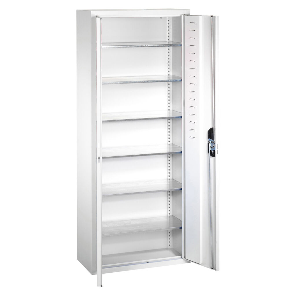 Boxes cabinet with 2 hinged doors and 6 floors