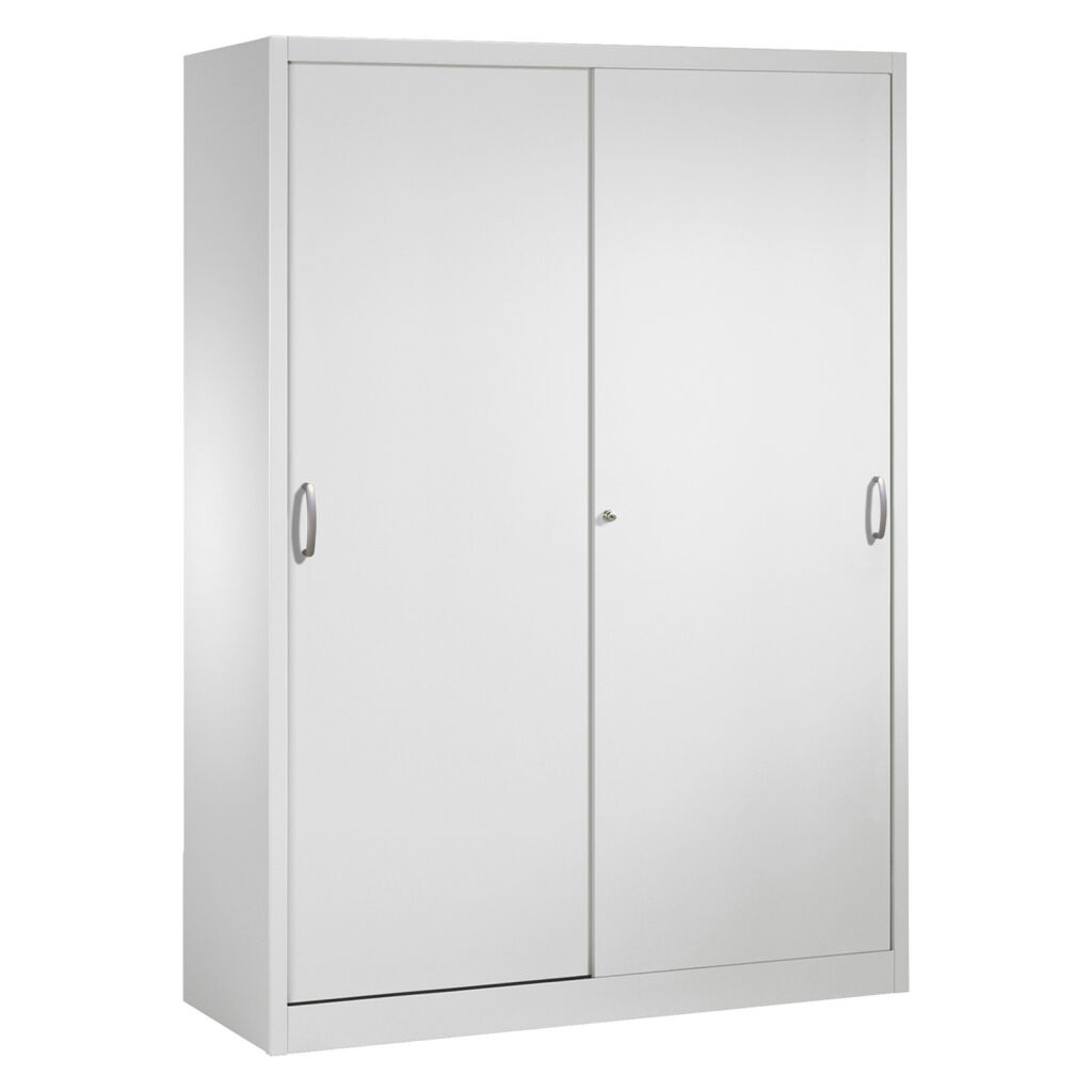 Sliding door cabinet with 2 sliding doors and 8 floors