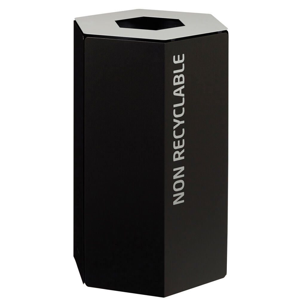 Poubelle de bureau et intérieur poubelle d'acier couvercle avec fente d'introduction