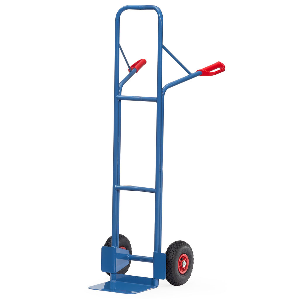 Steel sack truck Fetra fixed construction with pneumatic tyres 260x85 mm