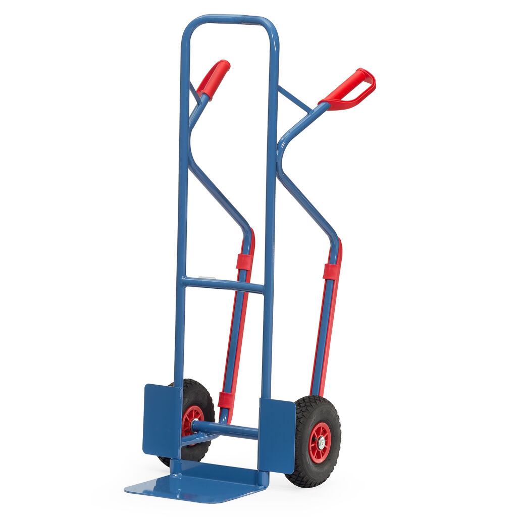 Steel sack truck Fetra fixed construction with pneumatic tyres 260x85 mm