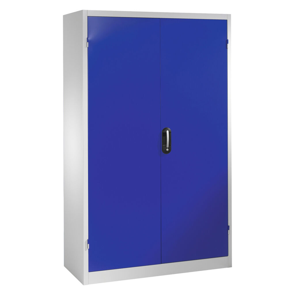 Armoire d'équipement avec 2 portes tournantes, 3 étages et 3 tiroirs