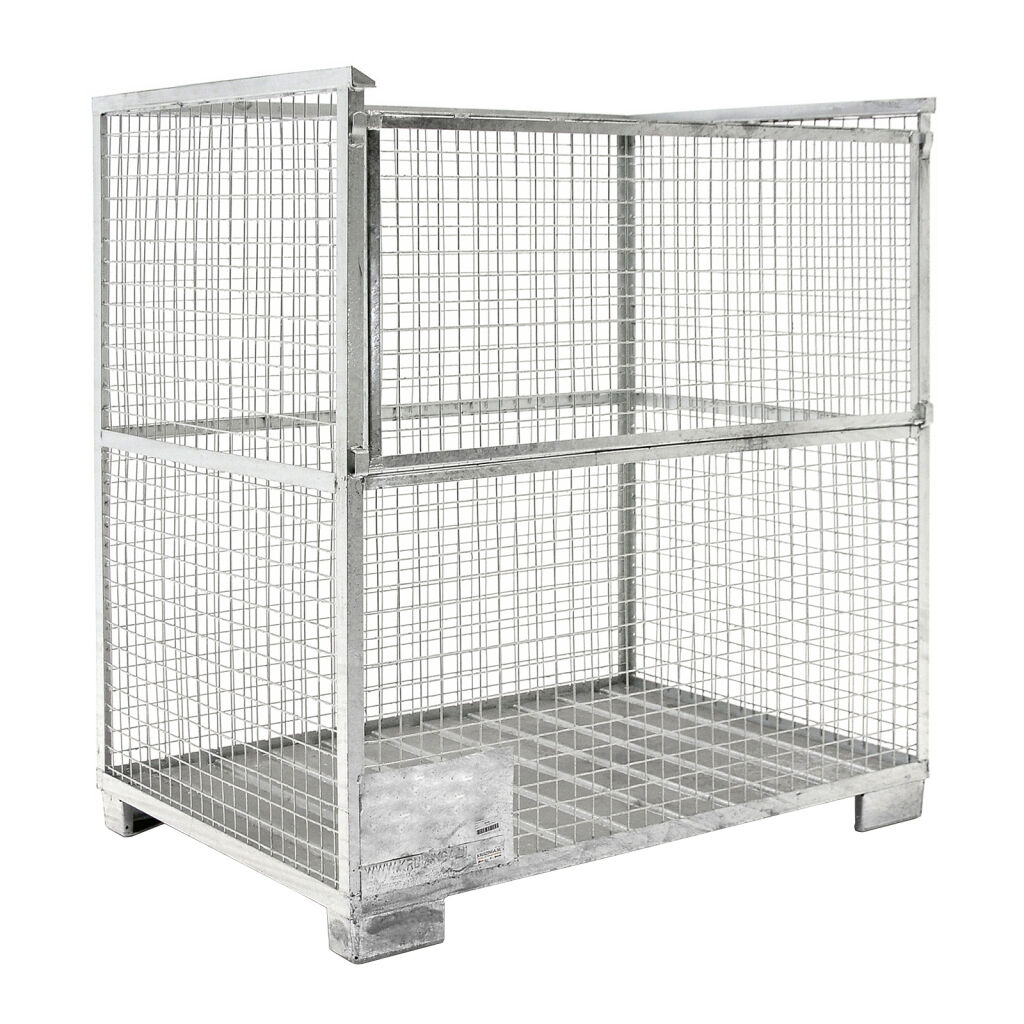 Mesh container fixed construction fixed mesh box structure single valve on one side