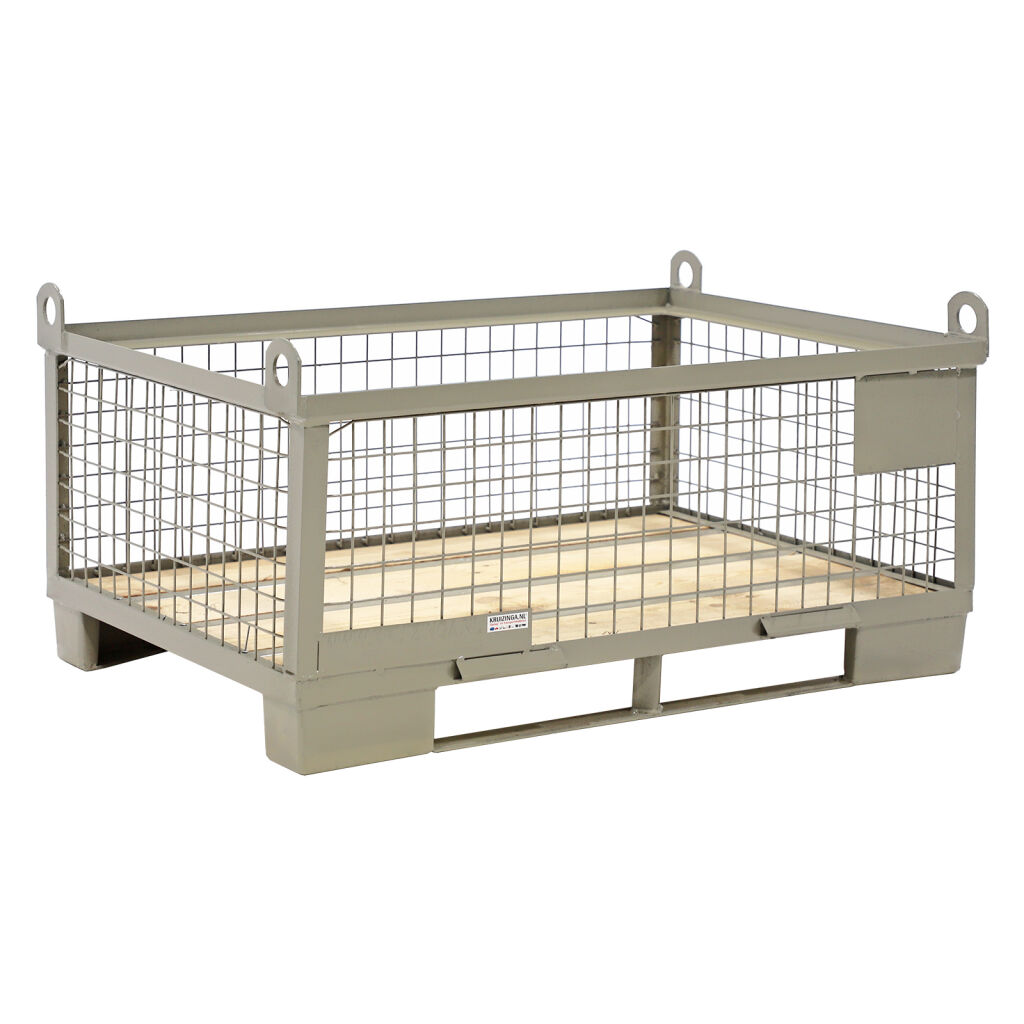 Mesh container fixed construction fixed mesh box structure fixed walls