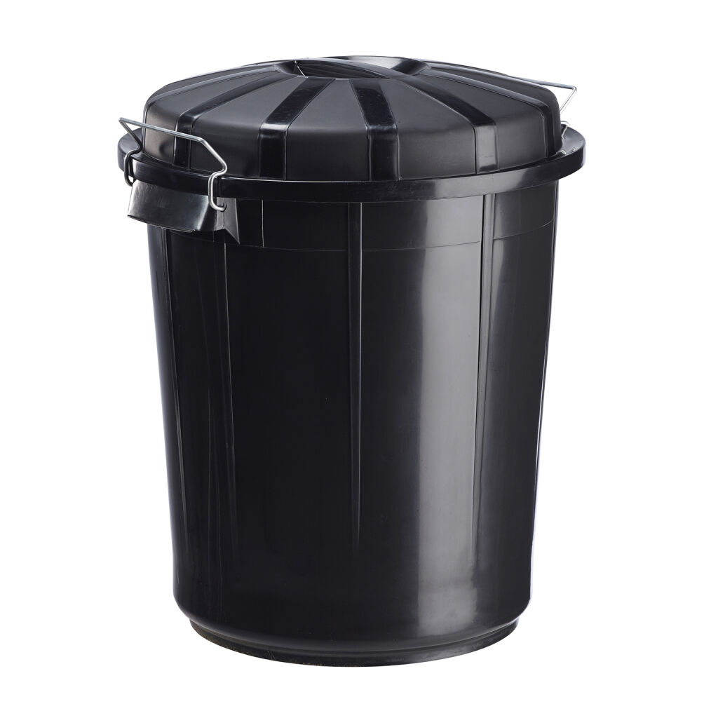 Free-standing outdoor waste bin plastic waste bin lid with locking system