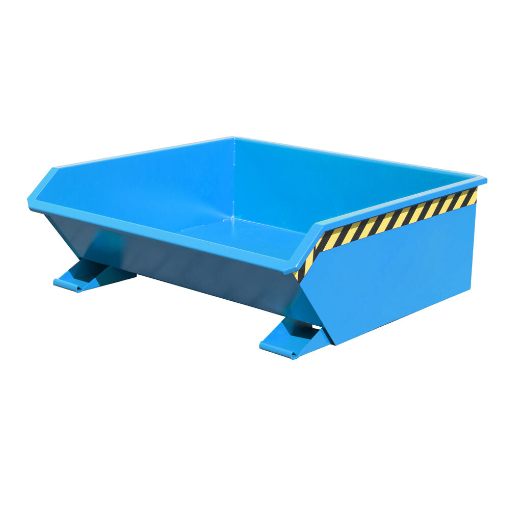 Automatic tilting automatic tilting container low construction height