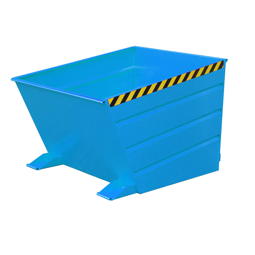 Automatic tilting automatic tilting container low construction height