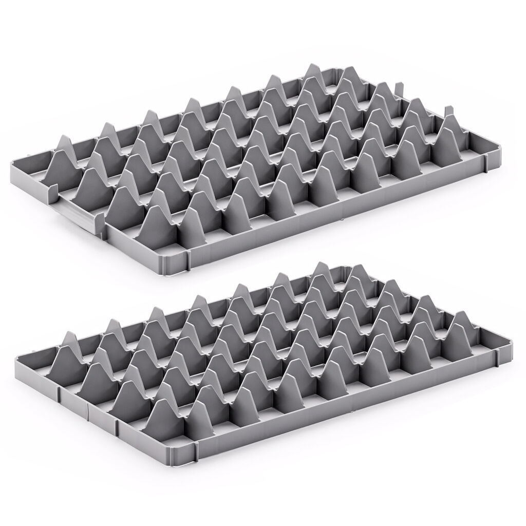 Accessoires pour bacs en plastique support de verre