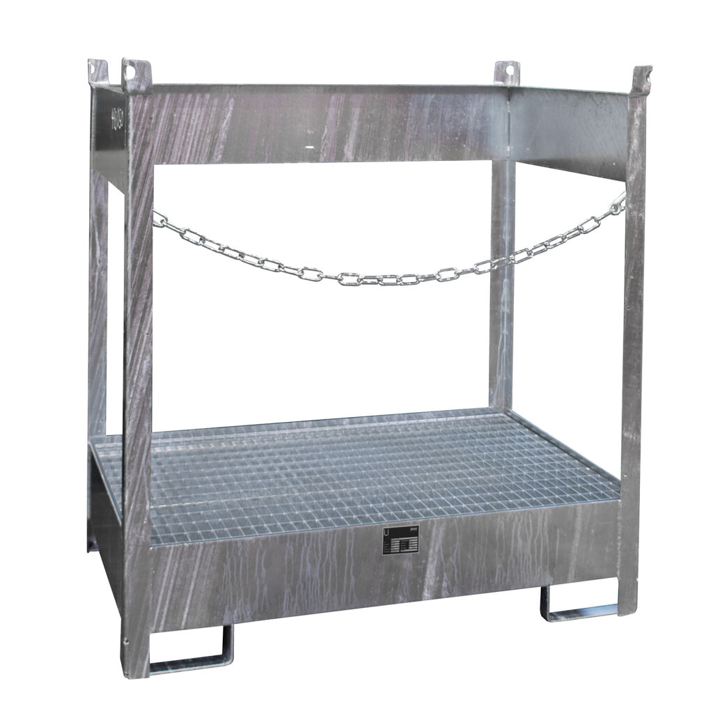 Auffangwanne Stahl für 2 x 200 l Fässer