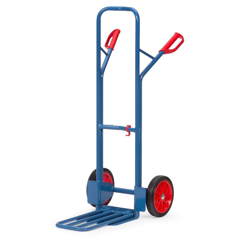 Steel sack truck fetra hand truck fold up shovel with solid rubber tyres 250x60 mm