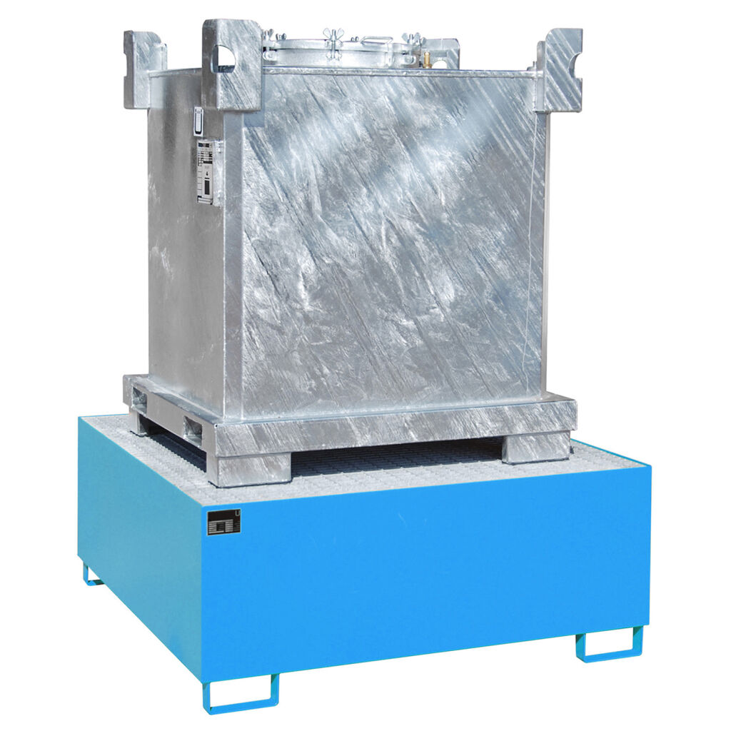 retention basin steel receptacle for IBC for 1x 1000 l IBC