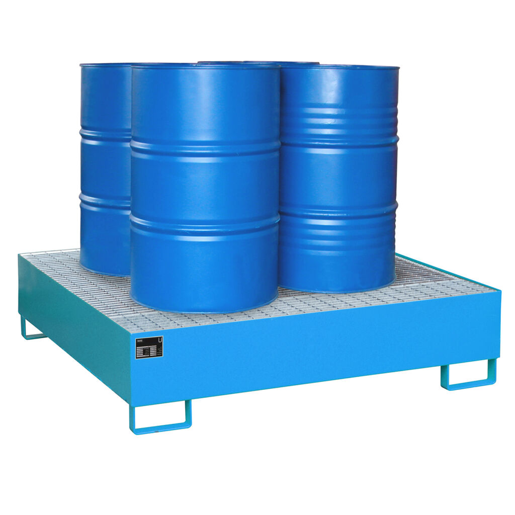 retention basin steel receptacle for drum for 1-4 200 l drums