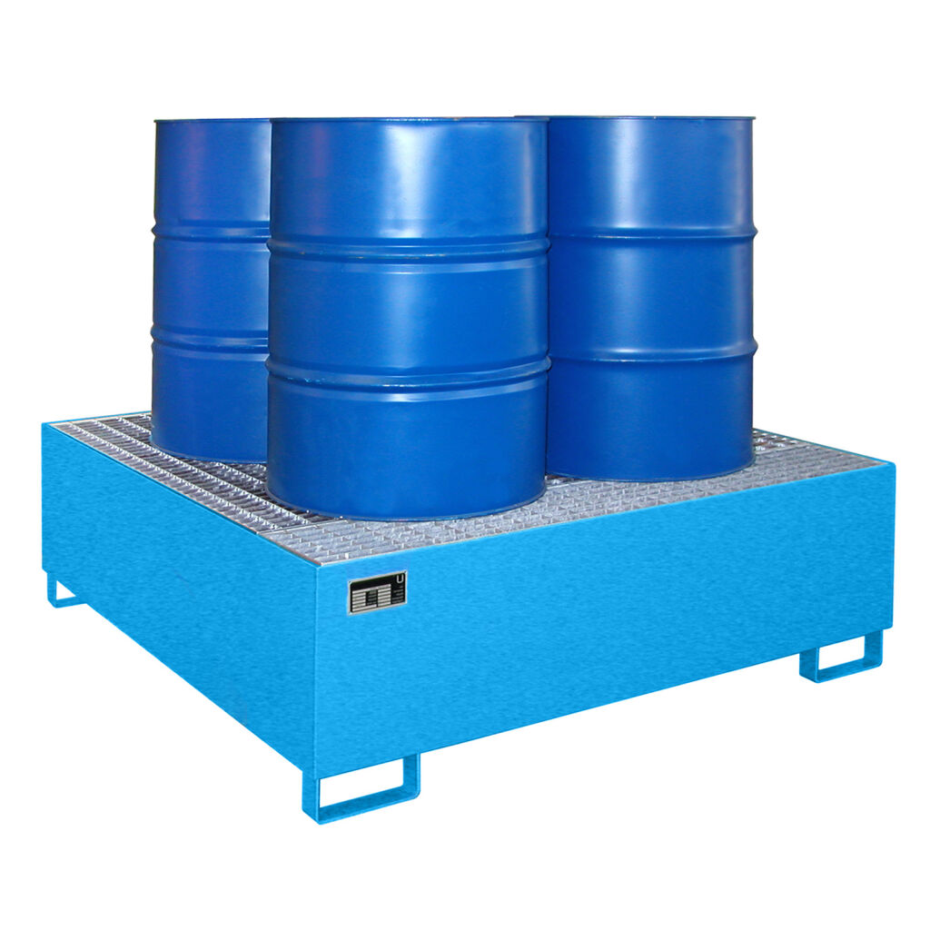 retention basin steel receptacle for drum for 1-4 200 l drums