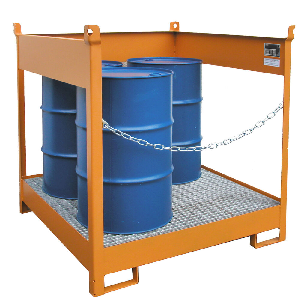 Auffangwanne Stahl für 2 x 200 l Fässer