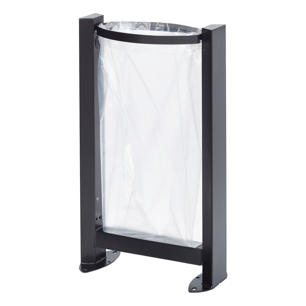 Poubelle extérieure autoportante acier en polyester sur pied