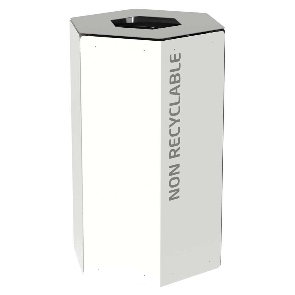 Poubelle de bureau et intérieur poubelle d'acier couvercle avec fente d'introduction