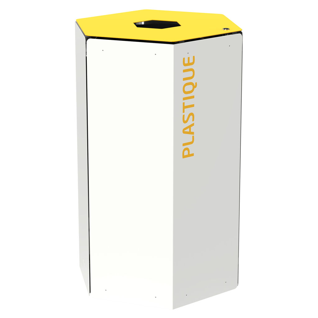 Poubelle de bureau et intérieur poubelle d'acier couvercle avec fente d'introduction