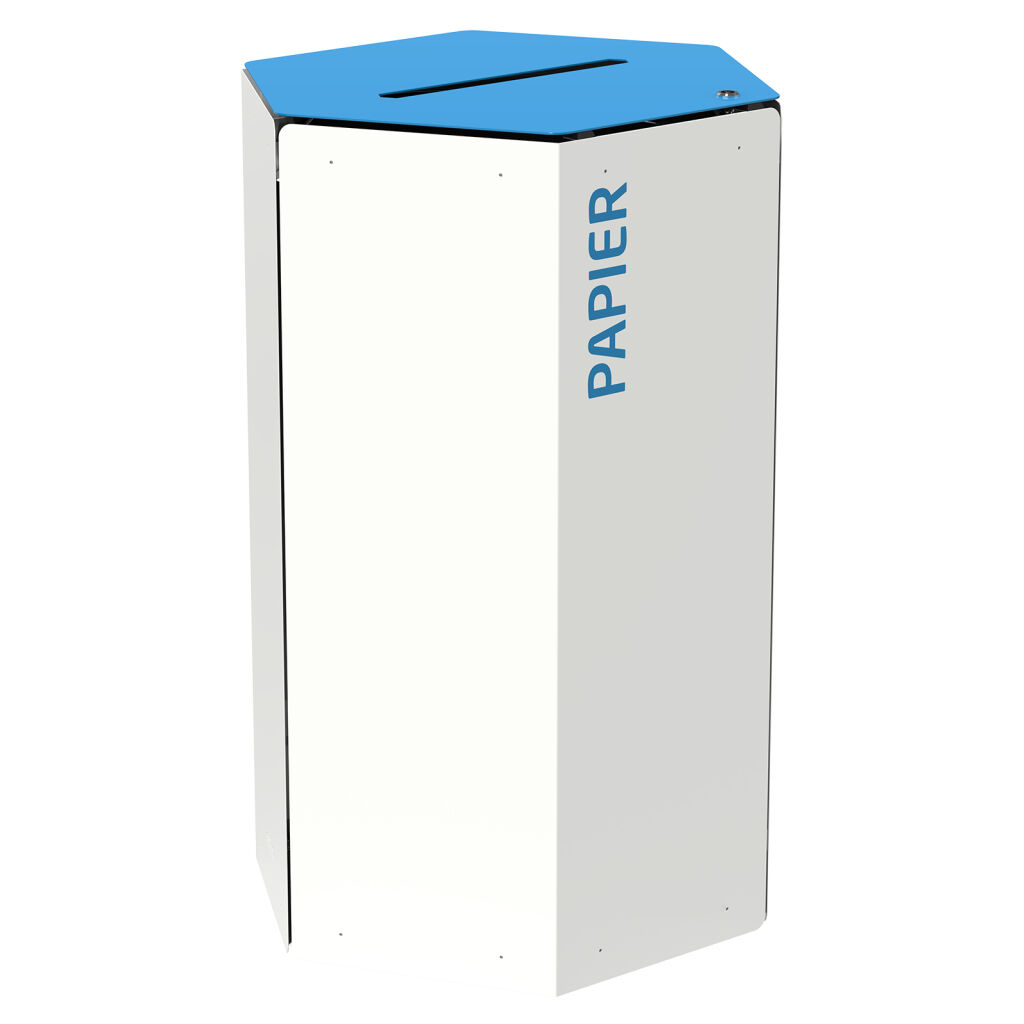 Poubelle de bureau et intérieur poubelle d'acier couvercle avec fente d'introduction