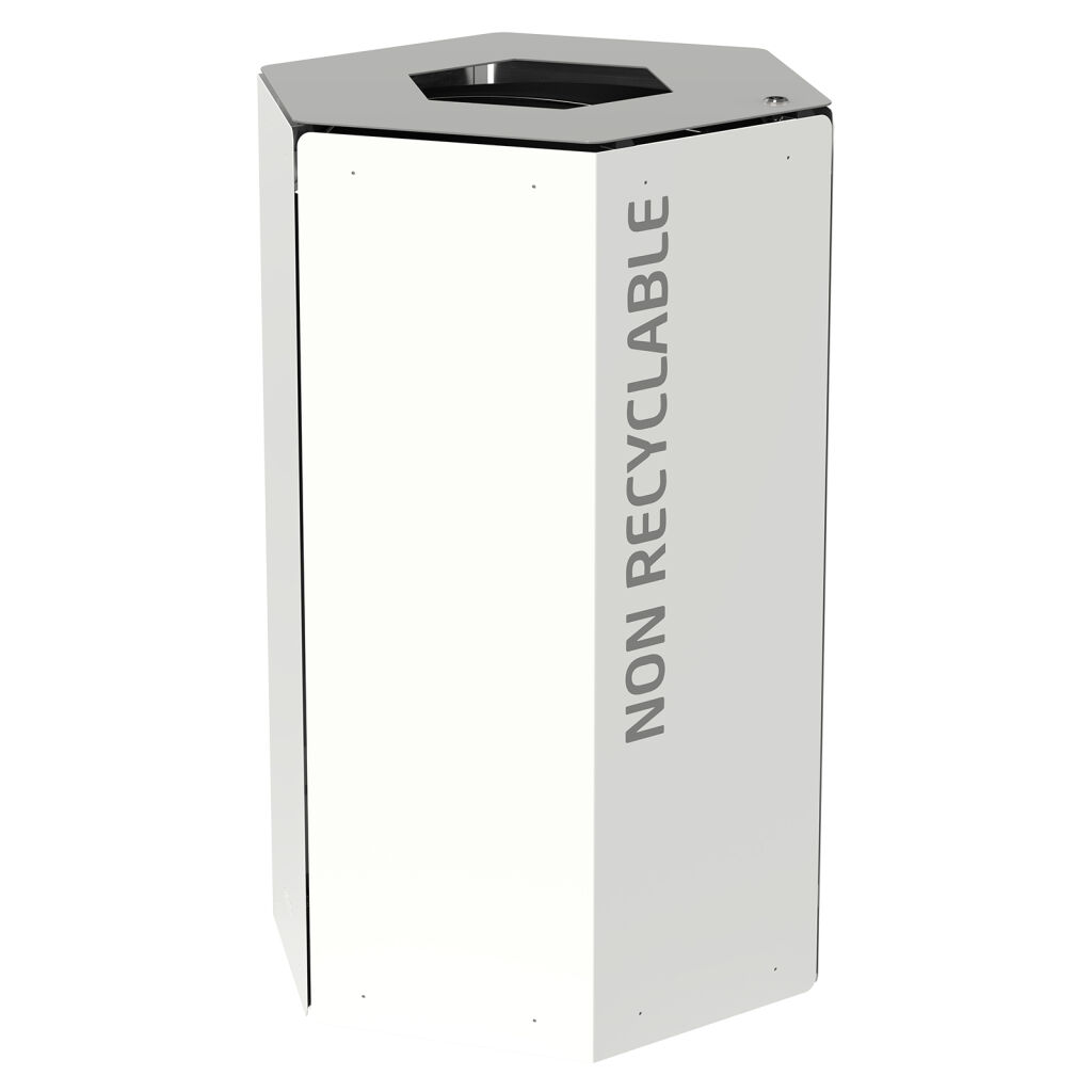 Waste bin metal waste bin lid with insertion opening