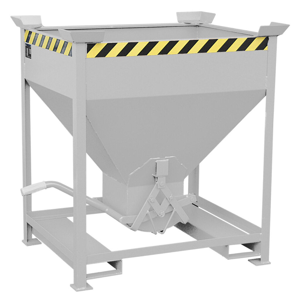 Conteneur Silo fermeture spéciale par leviers croisés 300x300 mm entrées de fourches 175x65 mm et coins d''empilage