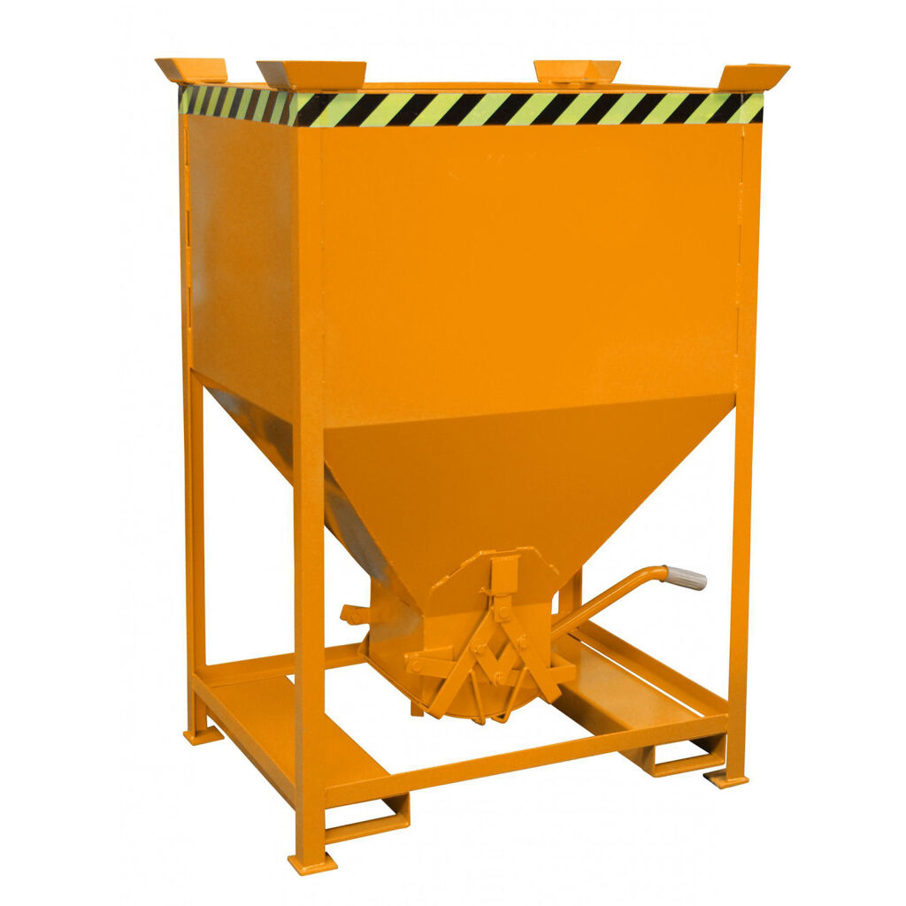 Conteneur Silo fermeture spéciale par leviers croisés 300x300 mm entrées de fourches 175x65 mm et coins d''empilage