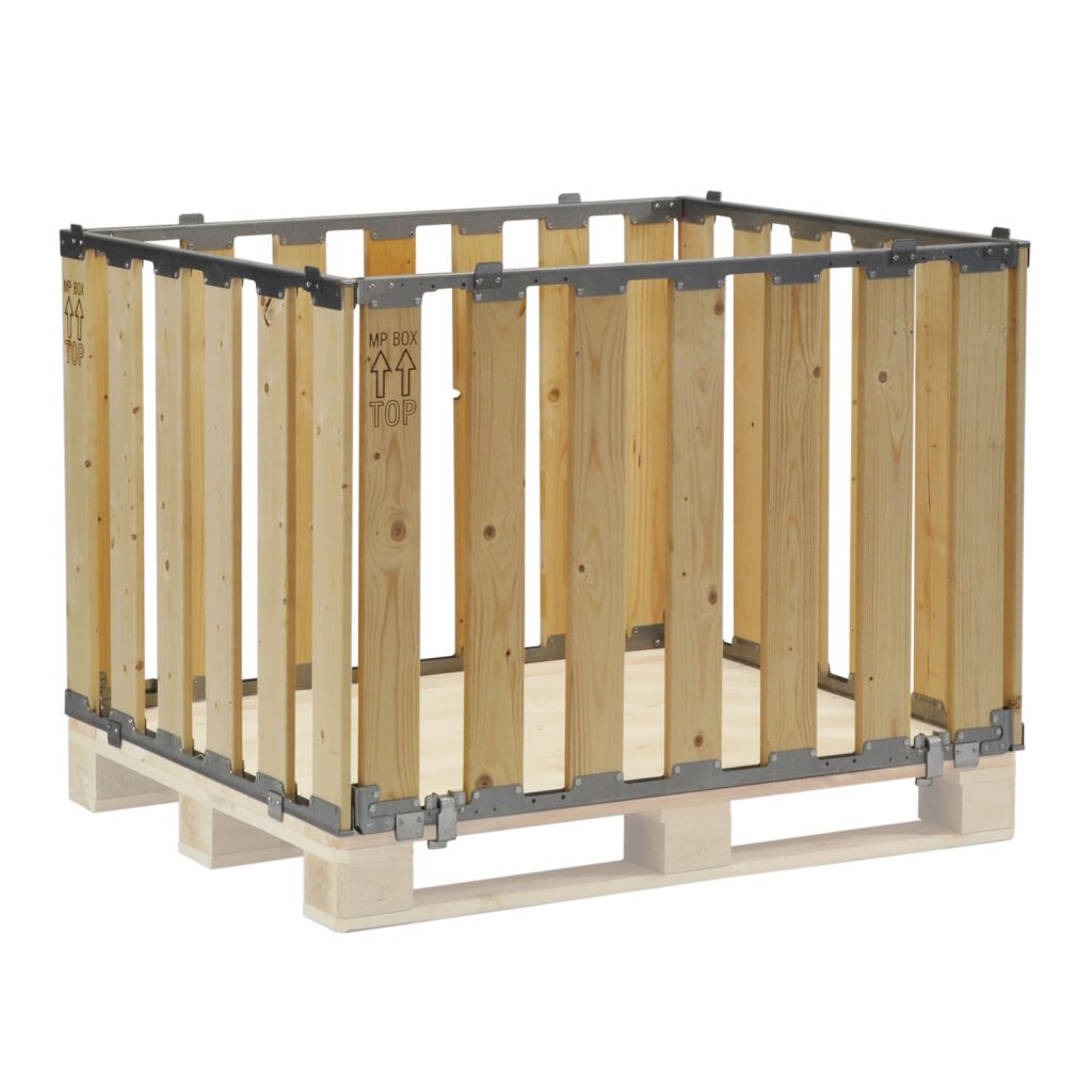 Pallet stacking frames foldable construction stackable  4-part