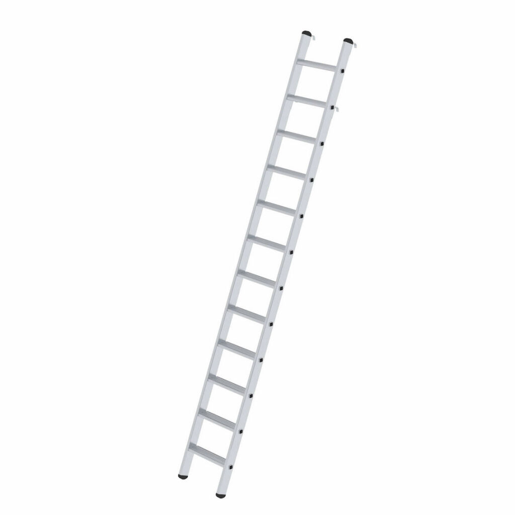 Stellingtrap aluminium stellingtrap met ophanghaken, 12 treden