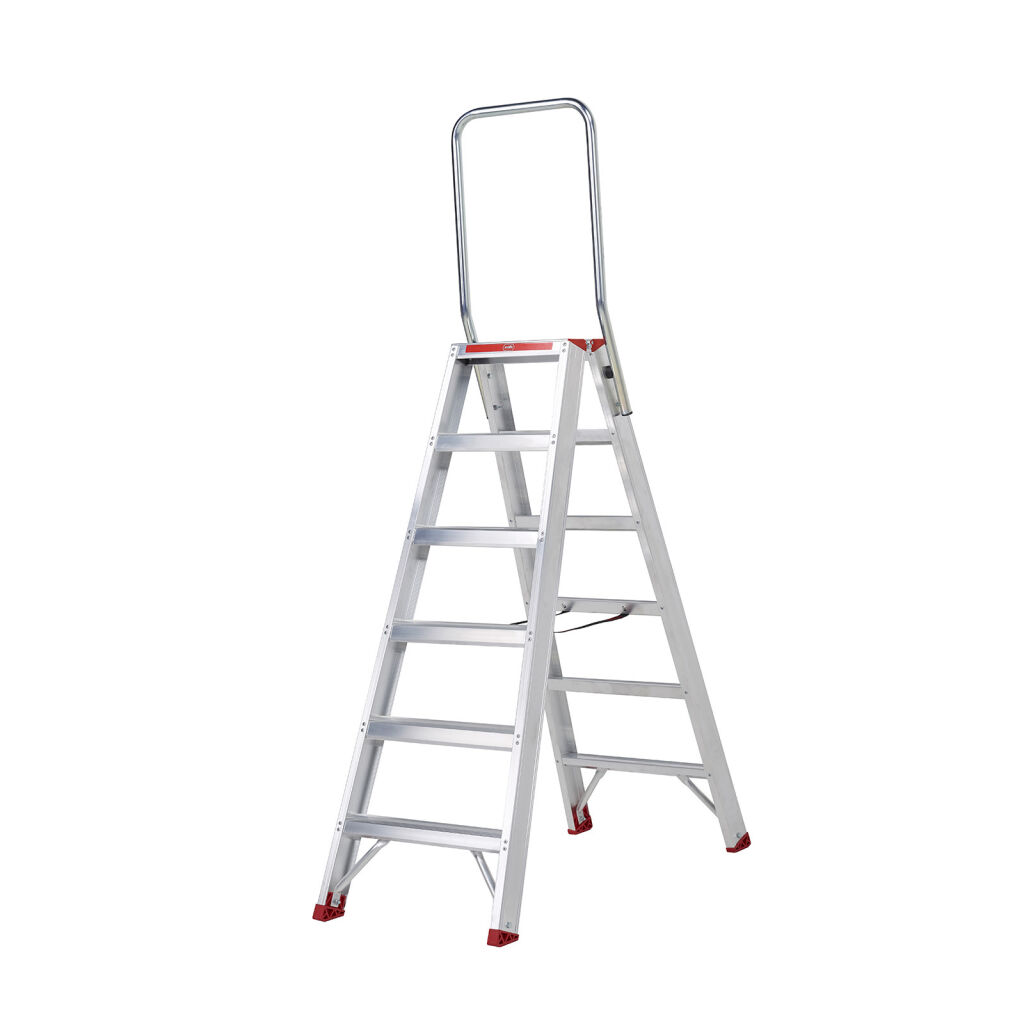 Industrietreppe doppelseitig, 2x6 Stufen