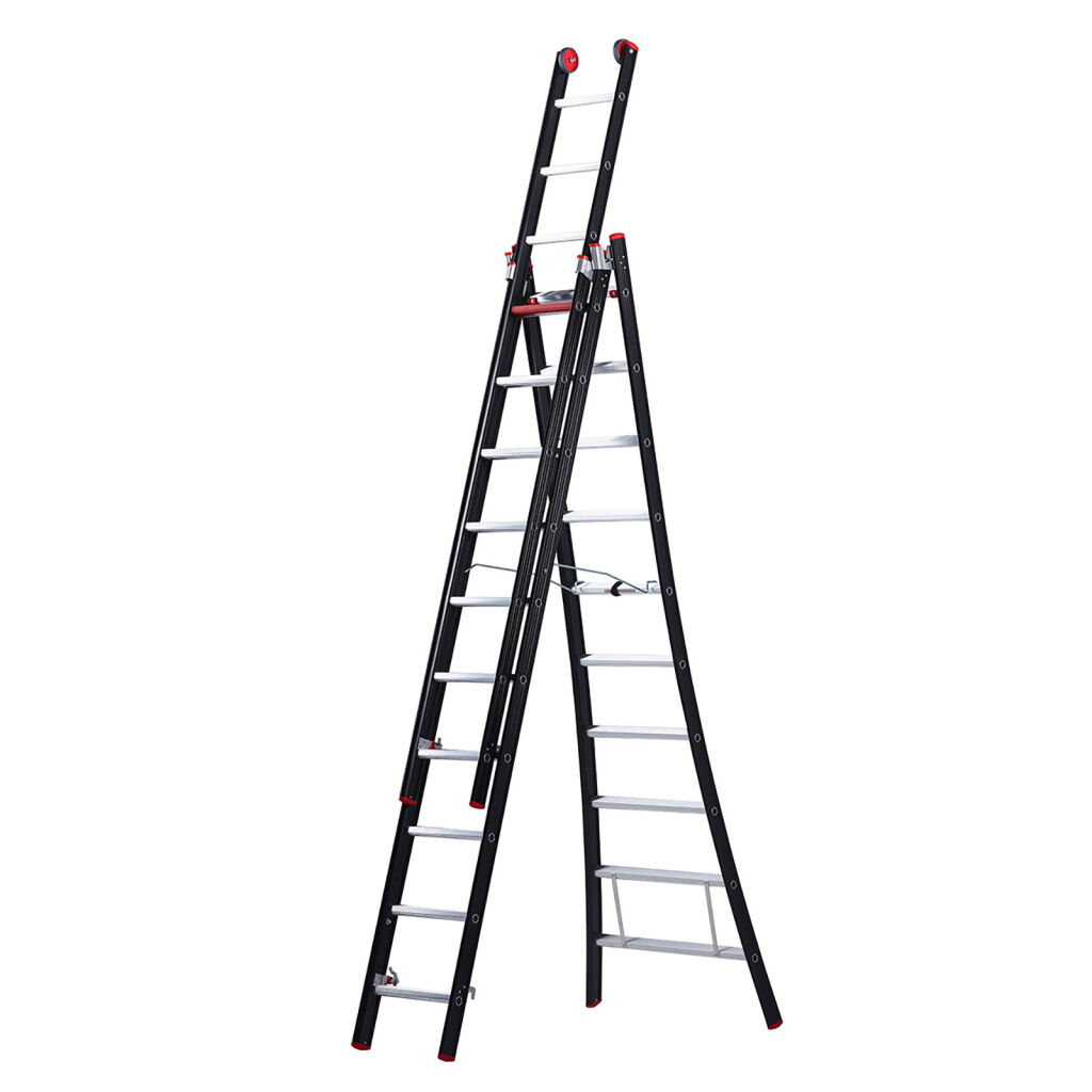 Echelle transformable 3-pièces connecté, 3x10 marchepieds