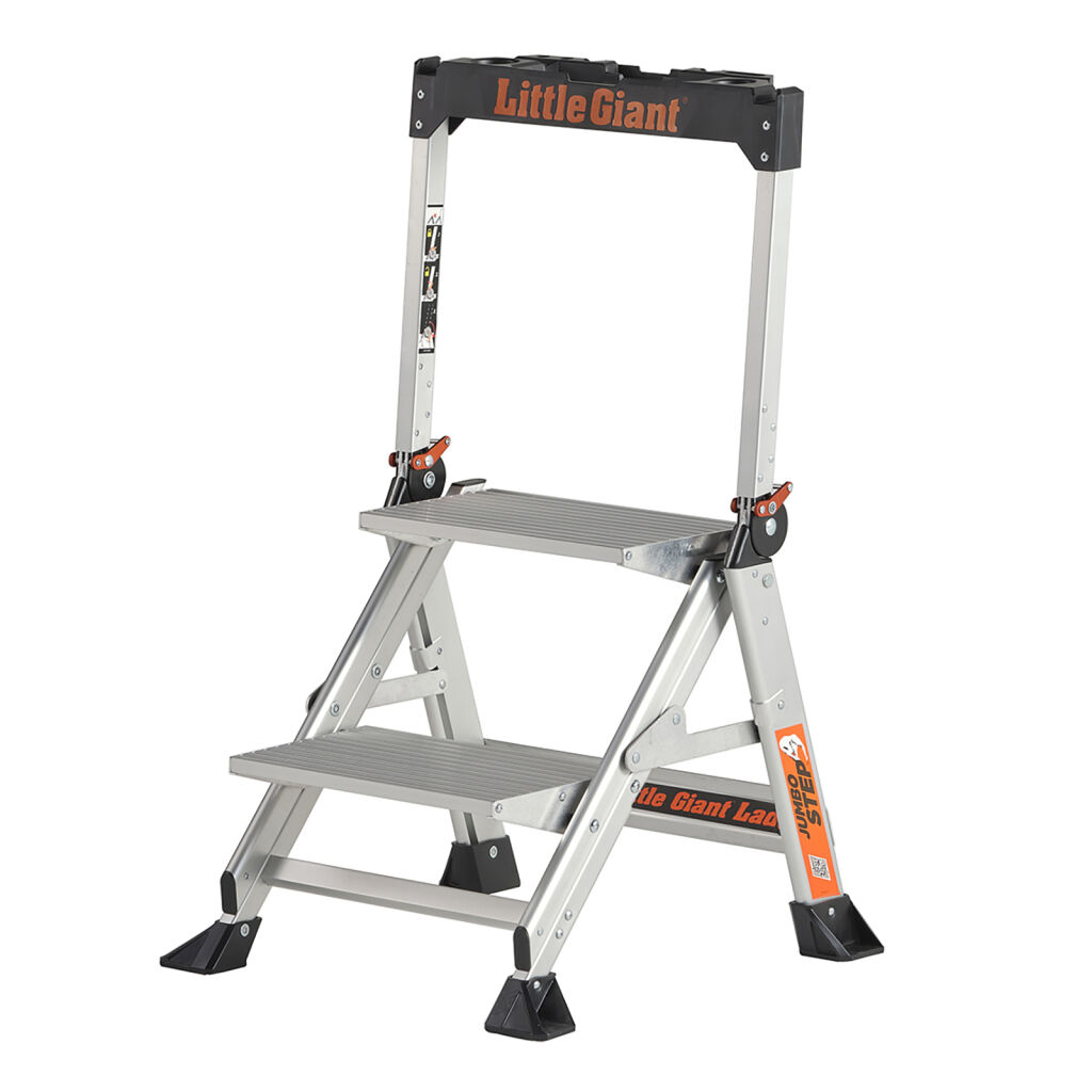 Industrial stairs single-sided work platform, 2 steps incl. platform