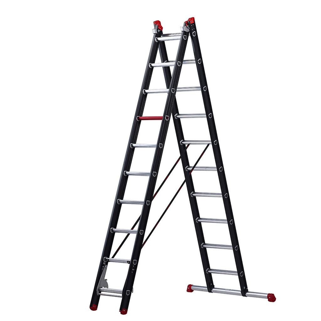 Echelle transformable 2-pièces connecté, 2x10 marchepieds