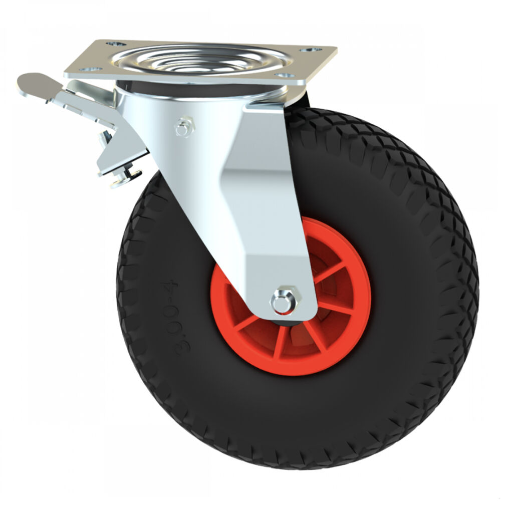 Roulettes et roues roue pivotante avec frein ø 252 mm Exécution: Ø 252 mm